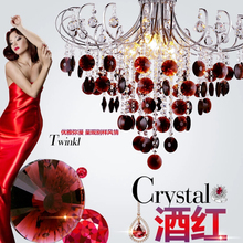 Free Shipping Fashion Grape Color 400mm Modern Crystal Chandelier Classical Suspension Lamp E14 3
