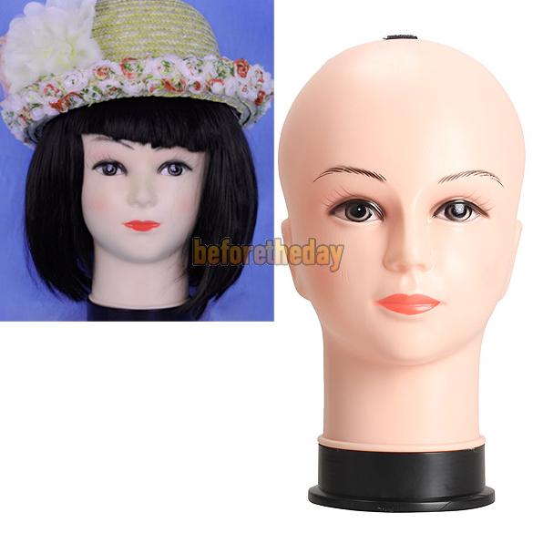 BET Real Female Mannequin Head Model Wig Hat Jewelry Display Cosmetology Manikin