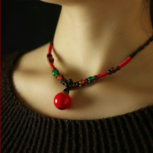 Bijou pendant rope necklace tibet ethnic tribal retro vintage jewelry women jewelery joias collier colar bijoux