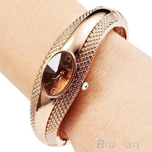 Hot Sale Jewelry Women’s Girl’s Fashion Golden Bracelet Bangle Crystal Wrist Watch