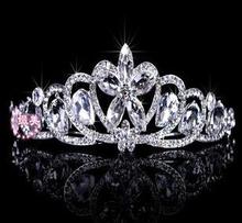 The new Korean rhinestone tiara crown jewel bridal wedding dress accessories  B16