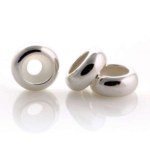 925 Sterling Silver Interval charm Stopper Polishing NL Smooth Beads Safety Mats Fits for pandora Bracelet