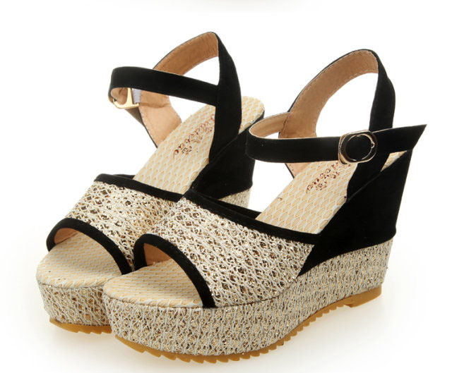 ... Sandals-Platform-Wedge-Heels-Fish-Mouth-Shoes-Roman-Women-Shoes-Free