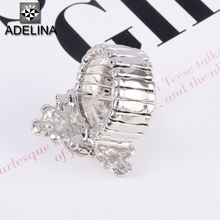 Flower series high quality cz diamond rings hot sale engagement his or her promise rings for