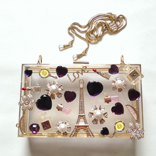Personalized handmade bags transparent acrylic crystal small air bag perfume bottle chain bag one shoulder