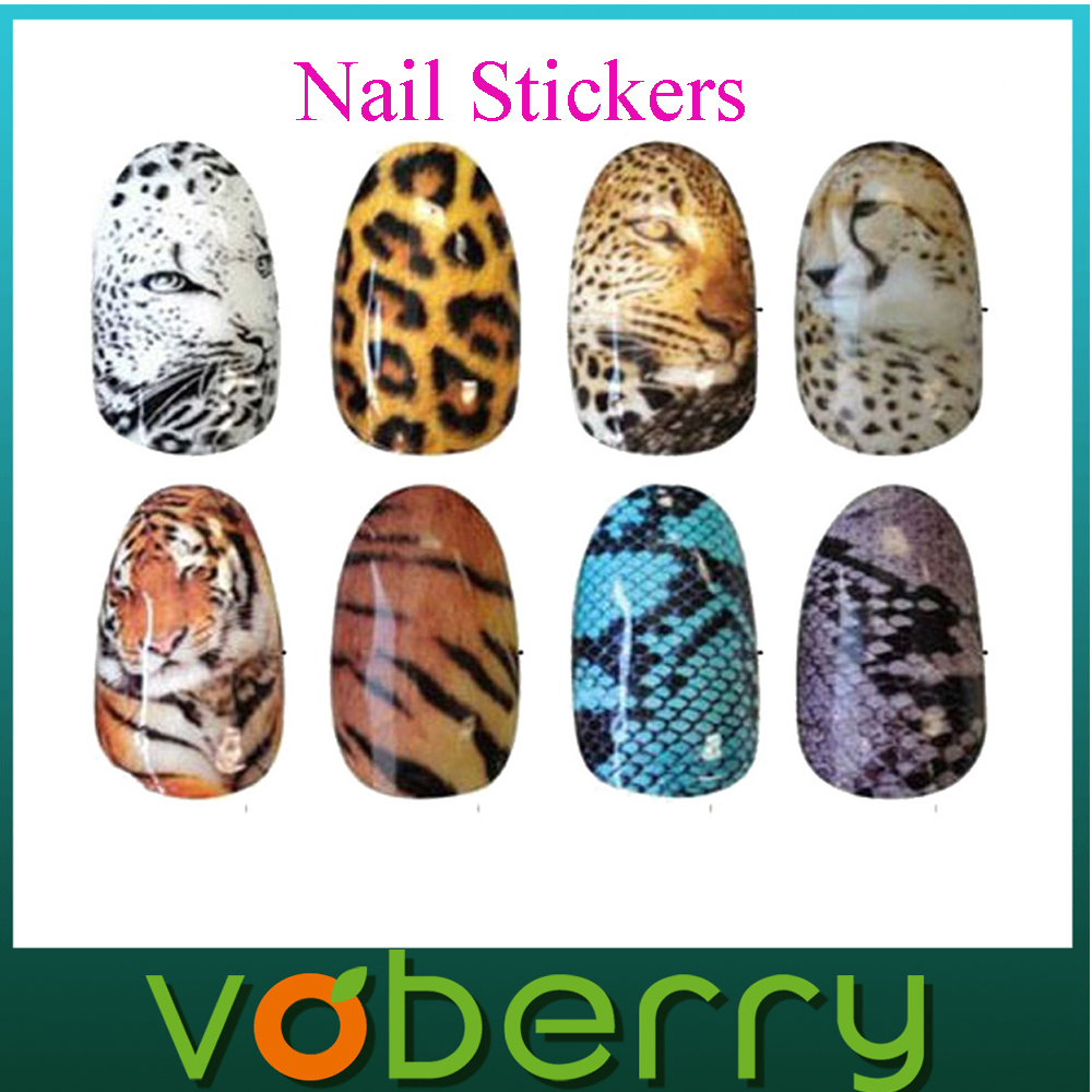 Tiger Snakeskin Colorful Sexy Leopard Pattern Water Transfer Stickers on nails Nail Art Fingernails Decor best