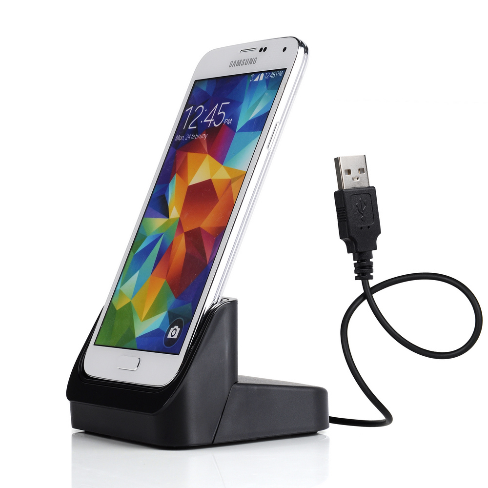 Black USB 3 0 Dock Cradle Desktop SmartPhone Charger Spare Battery Charing for Samsung Galaxy S5