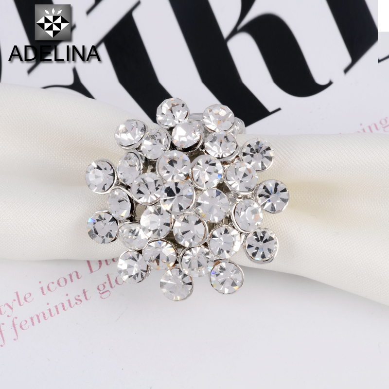 2014 flower series new design shining crystal flower rings hot sale cz diamond punk elastic ring