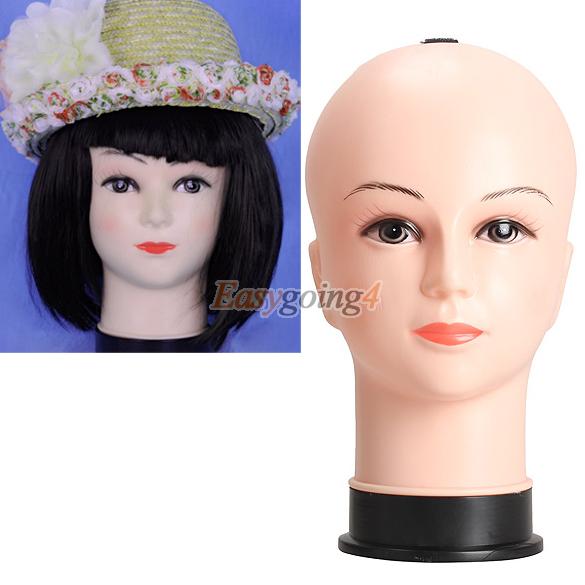 EA1 Real Female Mannequin Head Model Wig Hat Jewelry Display Cosmetology Manikin