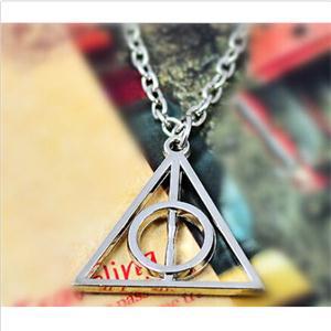 2014 New Hot Classic Men Necklaces Deathly hallows Triangle Shaped Pendant Necklaces Brand Fashion Jewelry Necklace