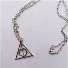 2014 New Hot Classic Men Necklaces Deathly hallows Triangle Shaped Pendant Necklaces Brand Fashion Jewelry Necklace