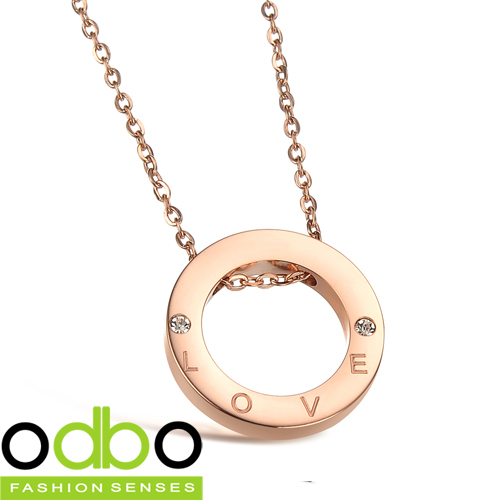Free Shipping NEW Hot Sale Fashion jewelry Simple Aesthetic Rose Gold lady Pendant Necklace Women stainless