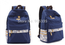 Casual  women  Floral  Canvas  Backpack   Fresh  Travel  Bag