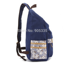 Casual women Floral Canvas Backpack Fresh Travel Bag