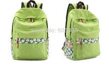 Casual women Floral Canvas Backpack Fresh Travel Bag