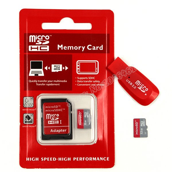 Купить 32 Гб микро sd карта 32gb класс 10 + бесплатный адаптер ...