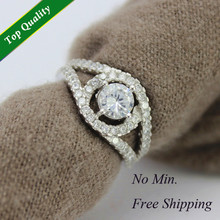 Sterling Silver the  Simulated Diamond Crown,Engagement Rings,for Women Korean Accessories Bague Fashion Jewelry for Party Y009