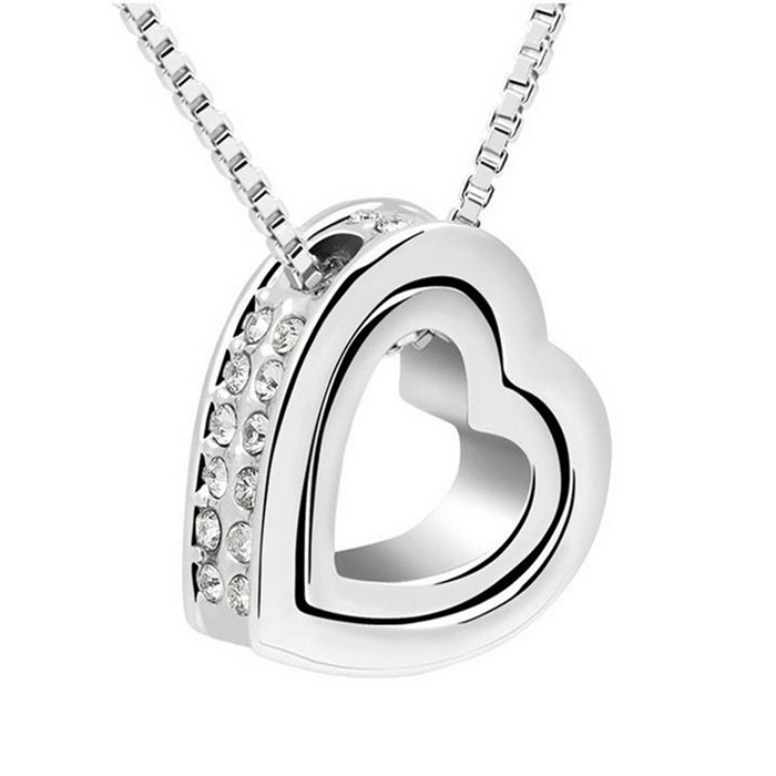 New Austrian Crystal design Brand Heart Necklaces Pendants Fashion Jewelry for 2014 women best deal 1pcs