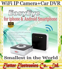 easy eye smallest Mini WiFi Camera + Car DVR  IP Camera  for iphone  android smartphone with retail box  free shipping
