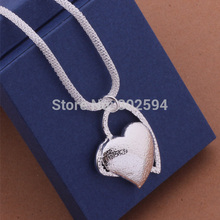 Free shipping Beautiful fashion 925 Sterling silver charm pretty Heart lovely pendant cute Necklace jewelry N270