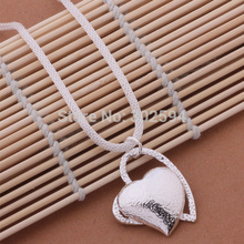 Free shipping Beautiful fashion 925 Sterling silver charm pretty Heart lovely pendant cute Necklace jewelry N270