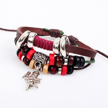 12pcs lot 2014 New vingate angel Cupid arrow charms lover s genuine leather beads bracelets bangles