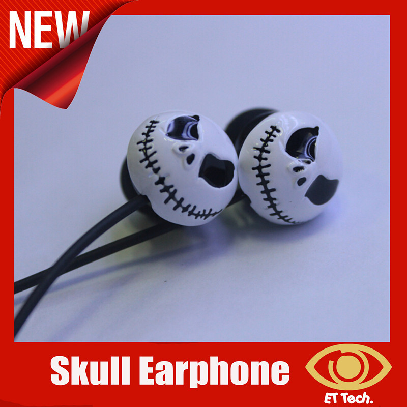 Corpse Bride Earbud Easter Skull Headset In Ear Earphones Music Headphones 3.5mm Jack Earbuds for iPhone Samsung MP3 (SK9010)