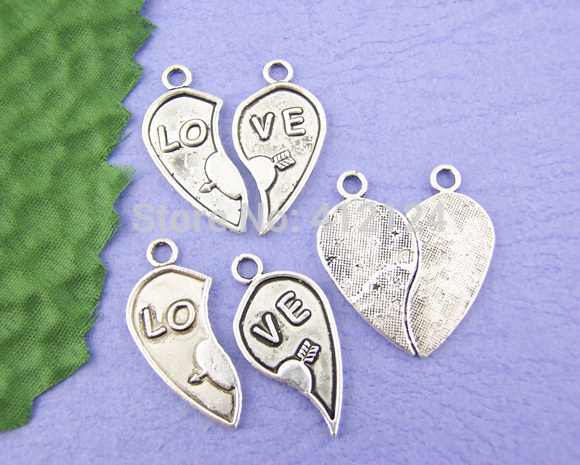 60Pcs Free Shipping Wholesale Hot New DIY Cupid LO VE Charms Pendants Fashion Jewelry Making Findings
