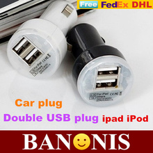 High quality double USB for the iPhone apple iPod car battery charger,portable car plug,5v 2.1A,consumer electronic products,X20