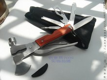 11 function!!! Multi-function axe stainless steel camping fillet card knife hot sale!!