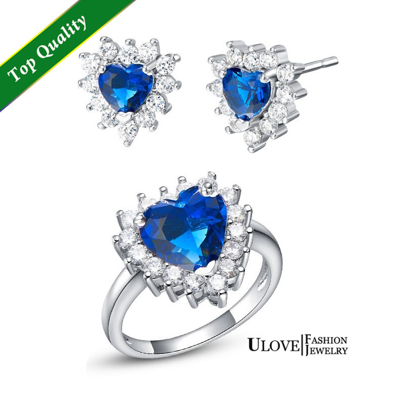 ... Ring-and-Earring-Sterling-Silver-925-Jewelry-Set-Women-Wedding