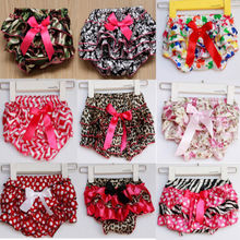 Newborn Baby Boys Girls Satin Ruffle PP Shorts Pants Baby Kids Leopard Bowknot Bloomers Skirt Dress