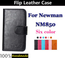 Six colors optional Multi-Function Card Slot Flip Leather Cases For Newsmy Newman NM850 Cover smartphone Slip-resistant Case