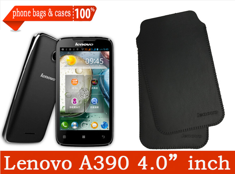 Original Lenovo A390 A390T smartphone microfiber Leather Case cover for lenovo a390 phone bags cases phone