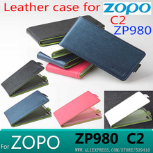 1PCS 2014 New Luxury Flip Genuine Real Leather Case Cover zopo zp980 C2 mtk6592 octa core