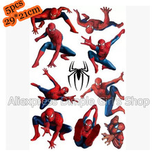 5pcs Cool Fashion Anime Spiderman Car Stickers And Decals Automobiles & Motorcycles Accessories acessorios para carro adesivo