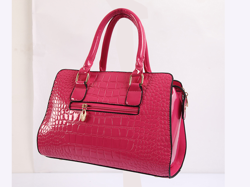 2014 the European and American crocodile grain fashion handbag bright skin inclined shoulder bag one shoulder