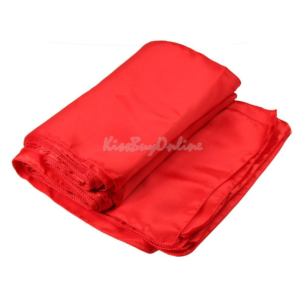 for cheap runners Runners 10Pcs wedding Supply Red 31 Wedding Satin Decorations table Party Table