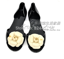 2014 summer women crystal sandals Camellia slippers brand flip flops women s jelly shoes Wholesale