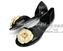 2014 summer women crystal sandals Camellia slippers brand flip flops women s jelly shoes Wholesale