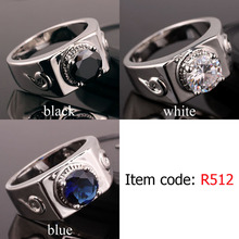 Men Solid Sterling Silver Ring 8mm White Topaz Nice Pattern Anniversary Size 10 11 12 13