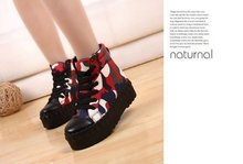 2014 Women s Preppy Smart Studded Casual High Top Sneakers Camouflage Sport Shoes Size 35 39