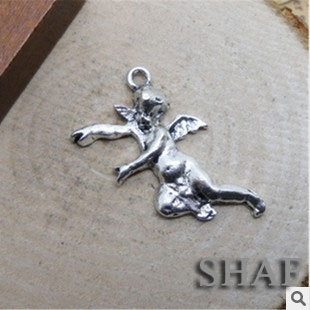 Free shipping floating charms DIY jewelry parts neklacts pendant accessories charm connectors Cupid angel