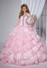 Charming Stunning Ball Gown Sweetheart Floor Length Organza Ruched Red Pink Crystal Lace Up Fashionable