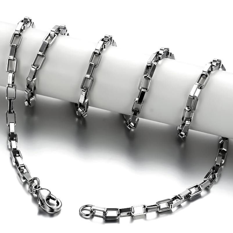 2015 new jewelry wholesale fashion jewelry necklaces pendants women men wide 2mm 18 inch titanium steel