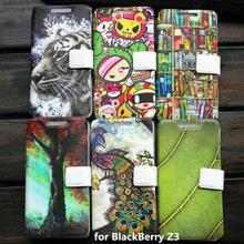 PU leather cover case for BlackBerry Z3 case gift