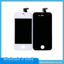 LCD with touch screen digitizer For iphone4 Mobile Phone LCDs white / black color Free shipping