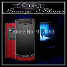 Best Top Quality Luxury Phones Ti Touch Black With Red Leather Luxury Mobile Phone