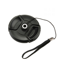 Free Shipping New 2PCS Anti-lost Snap-On Front Lens Cap Cord for Canon Nikon Sony Pentax HOT Camera Accessories Black