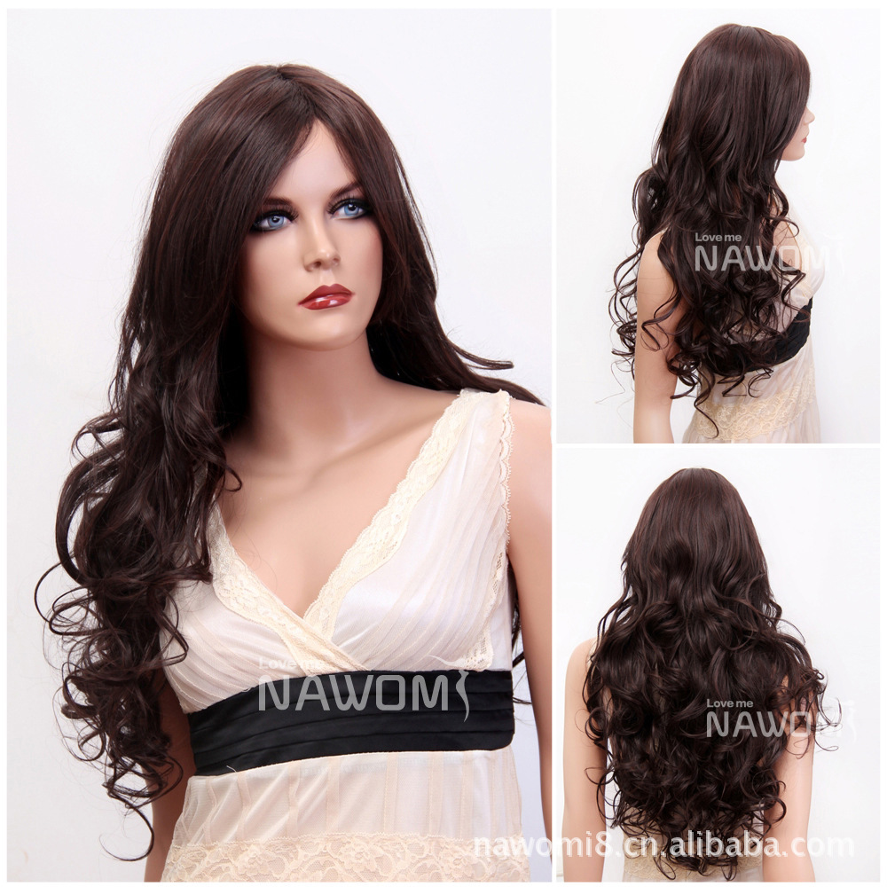 2014 The latest trends in fashion big wigs wavy long hair wig repair ...